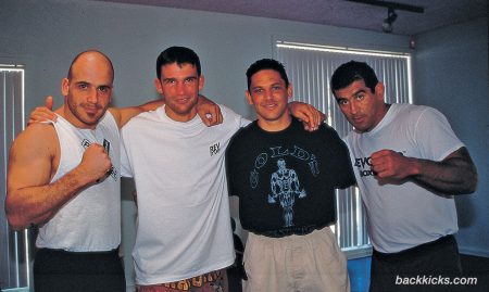 Marco Ruas, Andre Lima (our reporter), Peter Aerts, and Bas Rutten during the seminar